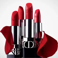 DIOR Rouge Dior -Marché Cosmétiques Magasin dior rouge dior rouge a levres rechargeable couleur couture 4 finis satin mat metallique et velours soin floral confort et longue tenue 5
