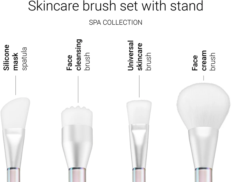 Notino Spa Collection Skincare Brush Set With Stand 3 Notino Spa Collection Skincare Brush Set With Stand – Image 3