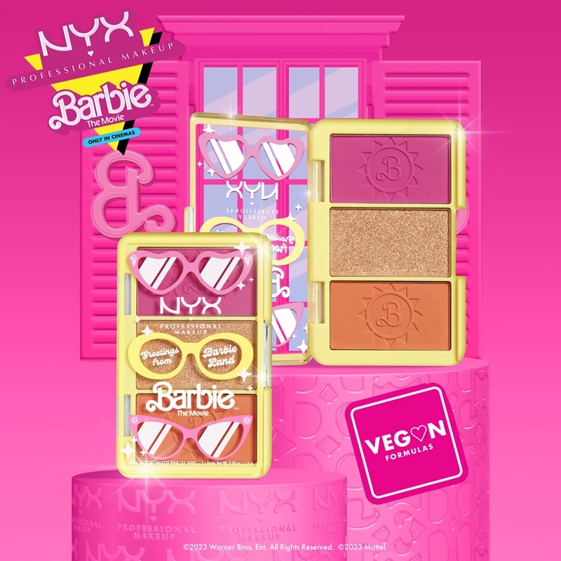 NYX Professional Makeup Barbie Mini Cheek Palette 3 NYX Professional Makeup Barbie Mini Cheek Palette – Image 3