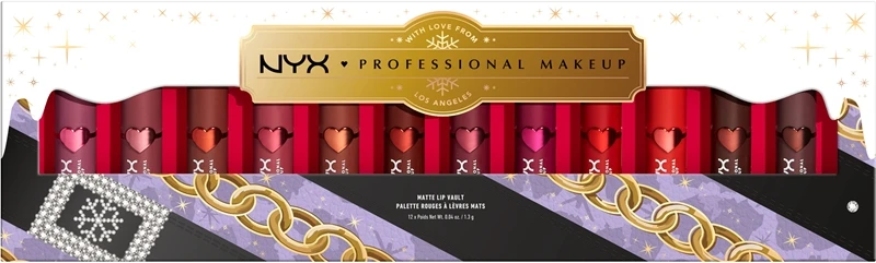 NYX Professional Makeup Limited Edition Xmass Mrs Claus Oh Deer Matte Lip Vault 1 NYX Professional Makeup Limited Edition Xmass Mrs Claus Oh Deer Matte Lip Vault
